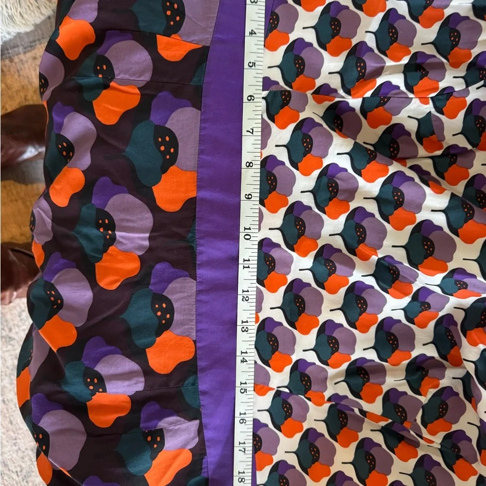 Boden Purple Multicolor Patterned Midi Dress - Picture 4 of 5